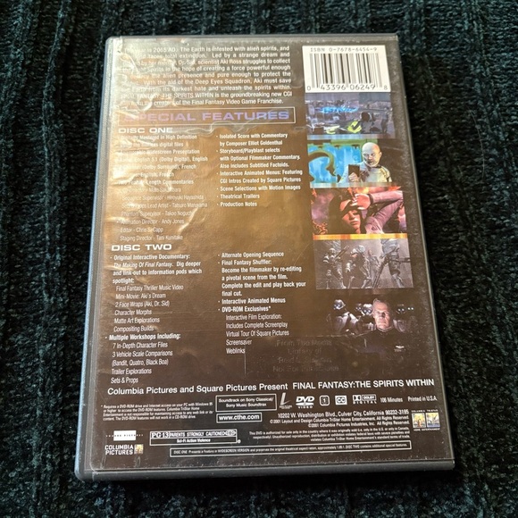 Final Fantasy: The Spirits Within Special Edition DVD 2001 - Picture 2 of 3